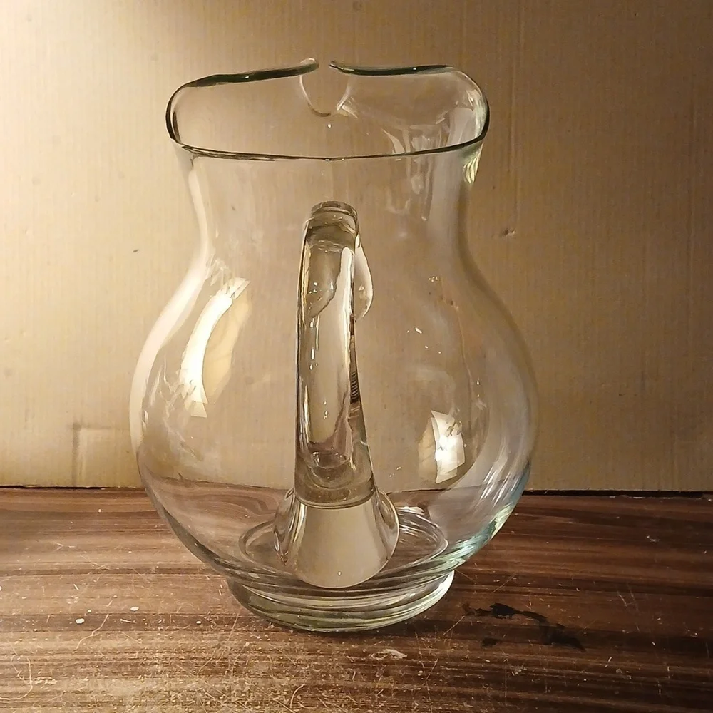 Vintage LIBBEY Crisa Ckear Glass Pitcher